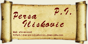 Persa Ilišković vizit kartica
